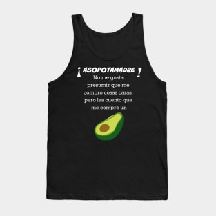 Camiseta Graciosa Para Latinos Hispanic Shirt. Tank Top